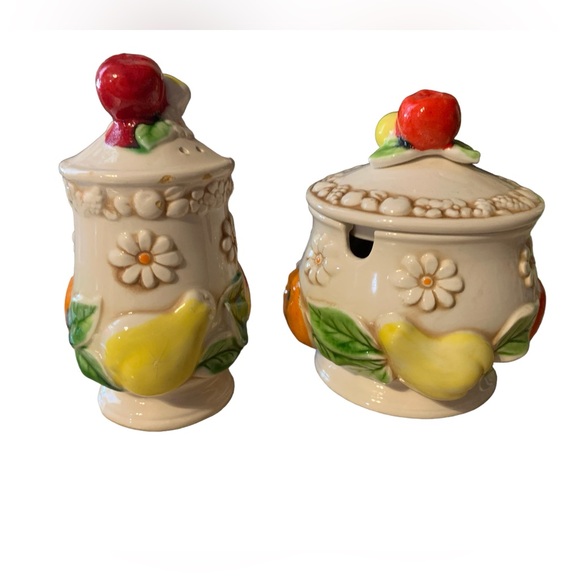 Vintage Fred Roberts Ceramic Fruit Jar Kitchen Canister and Shaker made in Japan - Picture 3 of 10